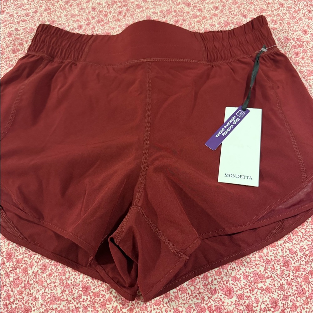 Mondetta Women's Burgundy Athletic Shorts
